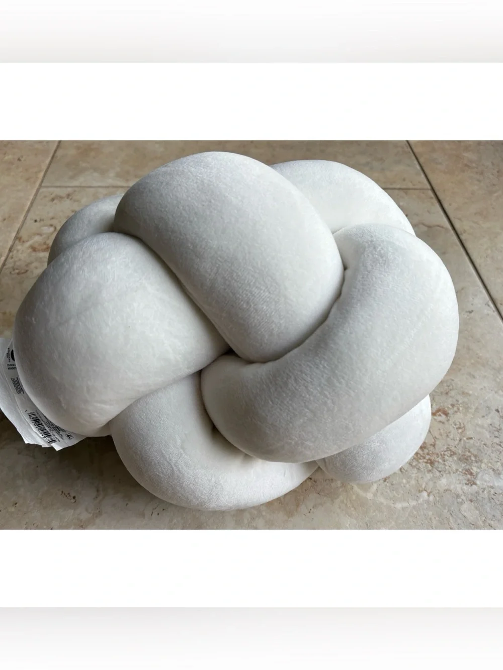 White Knot Pillow 10”
